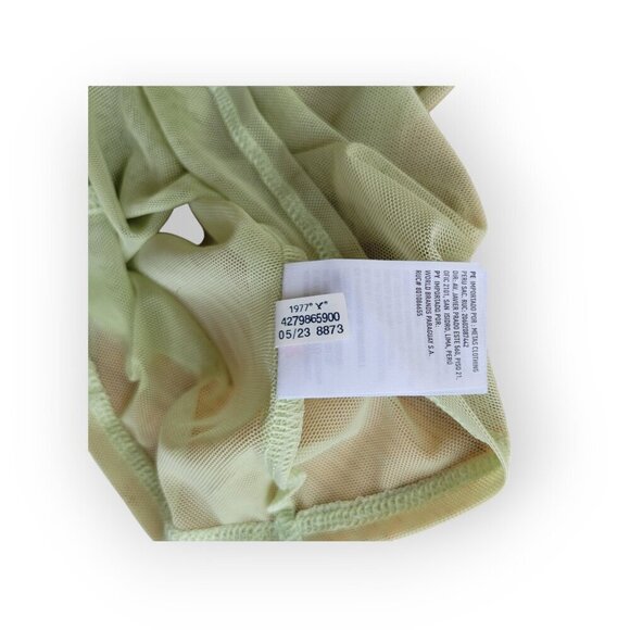 American Eagle Mesh Sheer Top XS Celery Green NWT - Picture 8 of 11